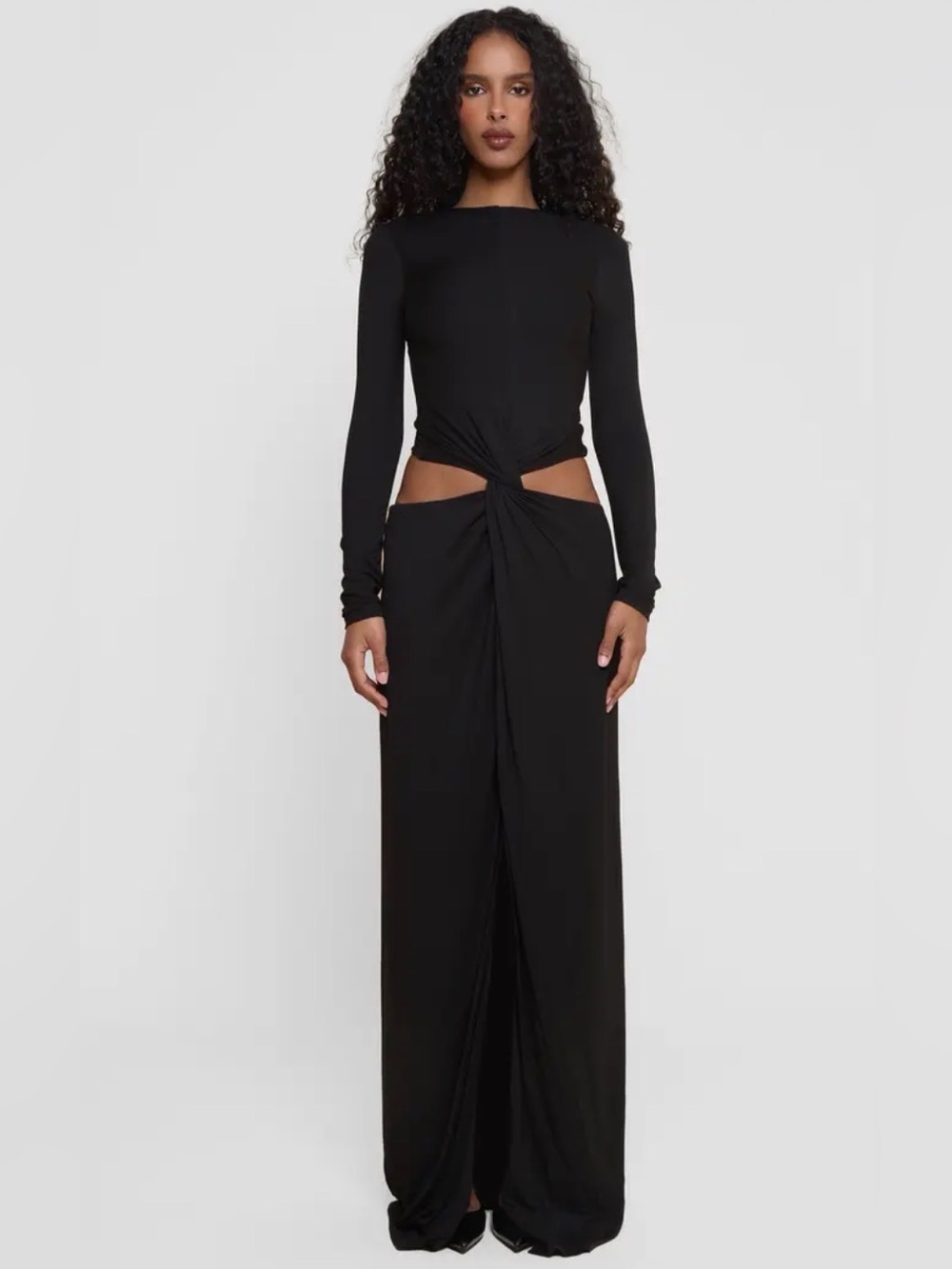 LEAU Vacanza Drape Gown dress size medium nwt